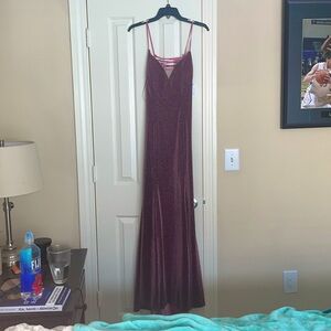 NWT - Dark Pink/Light Purple Sparkly Long Prom Dress - Size 5